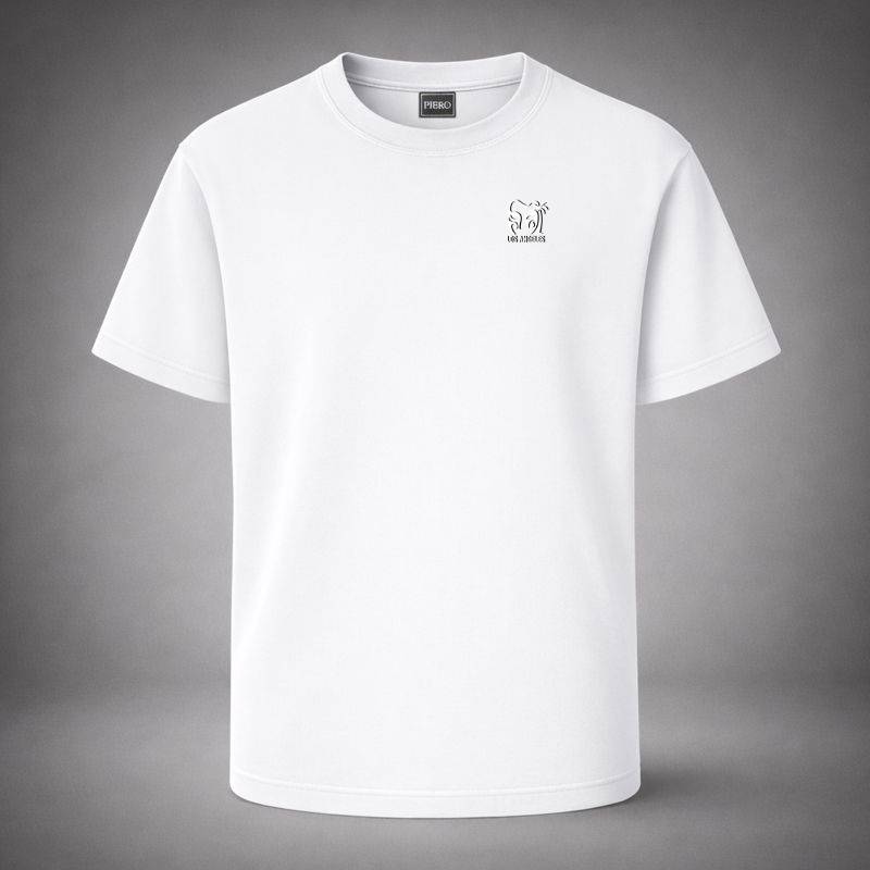 “LA Drop  White Tee” / PIERO – COAST VISION