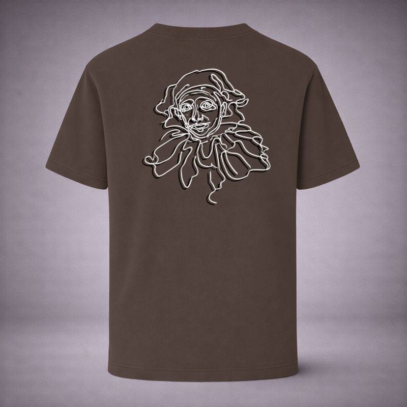 “Lineface Brown Tee” / PIERO – DRAWN TO SPEAK