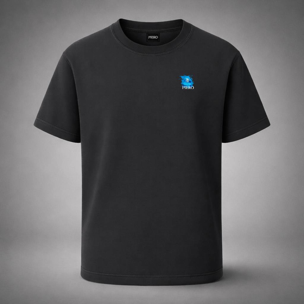 “Smile Mark Black Tee” / PIERO – NOT JUST A FACE