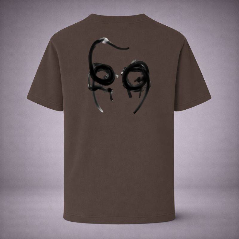 “Smoke Face Brown Tee” / PIERO – ART IN THE AIR