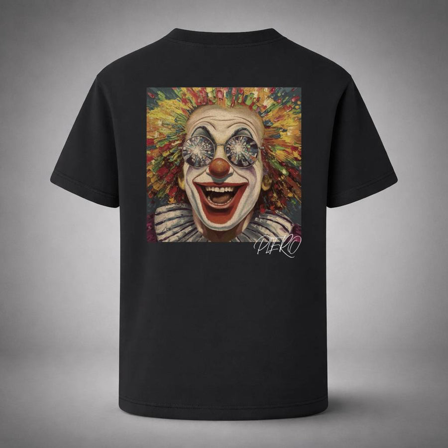 “Crazy Clown Black Tee” / PIERO – CHAOS IN COLOR