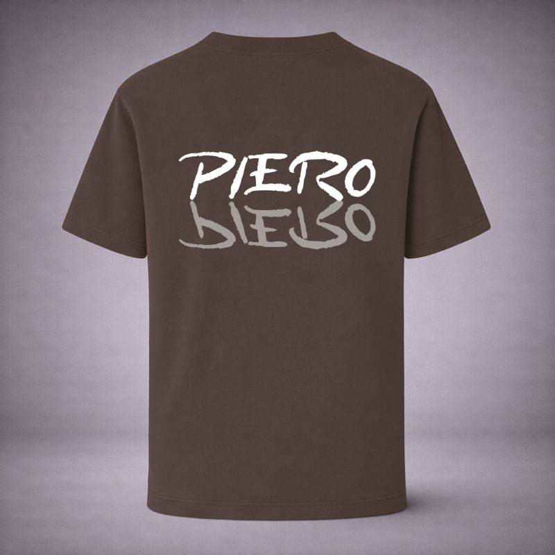 “Reflex Logo Brown Tee” / PIERO – LOOK TWICE. SEE MORE.