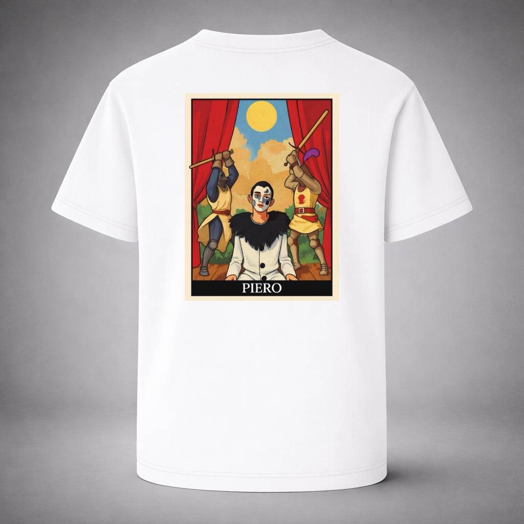 “The Pierrot Stage White Tee” / PIERO – DUALITY