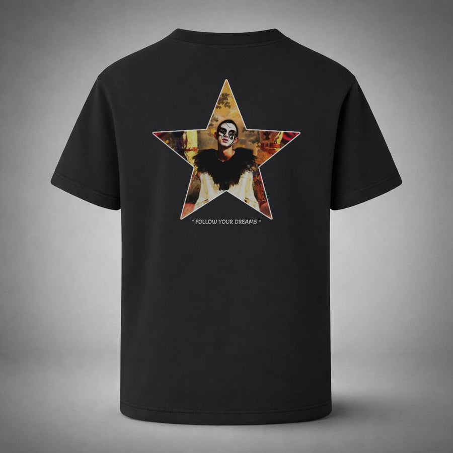 “Starbound Black Tee” / PIERO – FOLLOW YOUR DREAMS