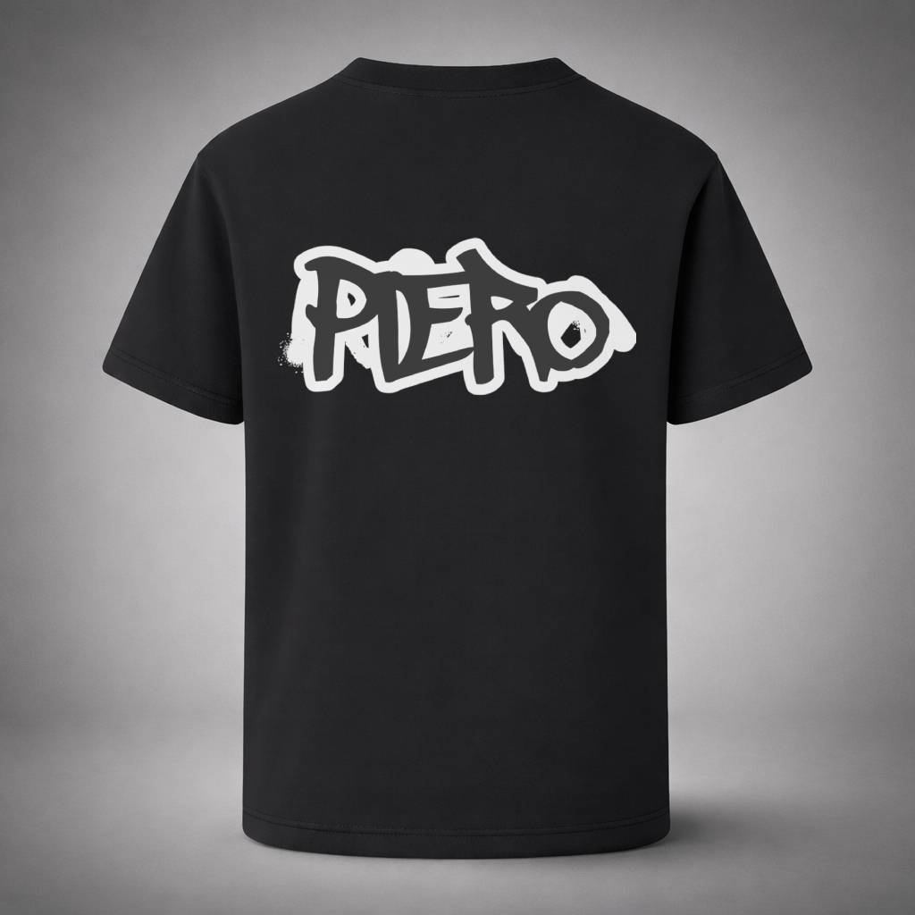 “Graff Logo Black Tee” / PIERO – LETTERS WITH INTENTION