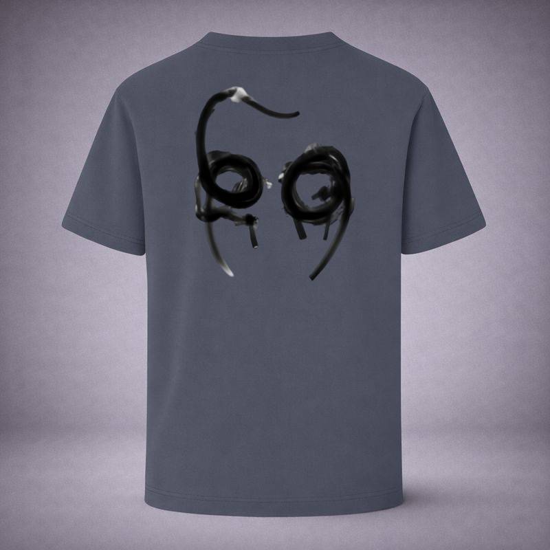 “Smoke Face Indigo Tee” / PIERO – ART IN THE AIR