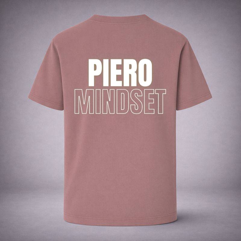 “Mindset Bold Pink Tee” / PIERO – NOTHING LOUDER THAN FOCUS