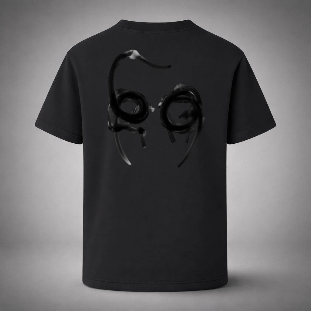 “Smoke Face Black Tee” / PIERO – ART IN THE AIR