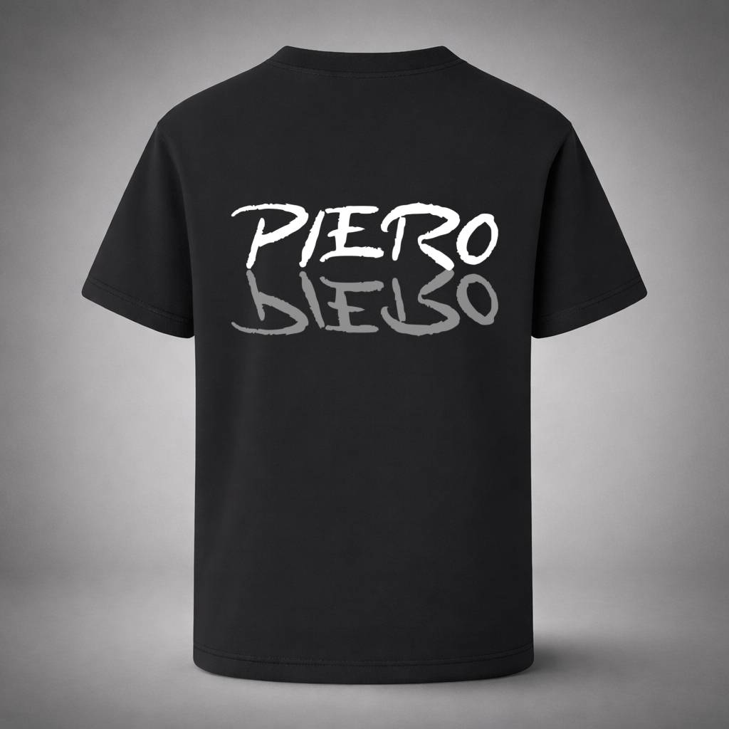 “Reflex Logo Black Tee” / PIERO – LOOK TWICE. SEE MORE.
