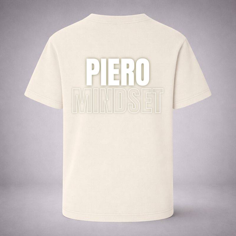 “Mindset Bold Ecru Tee” / PIERO – NOTHING LOUDER THAN FOCUS