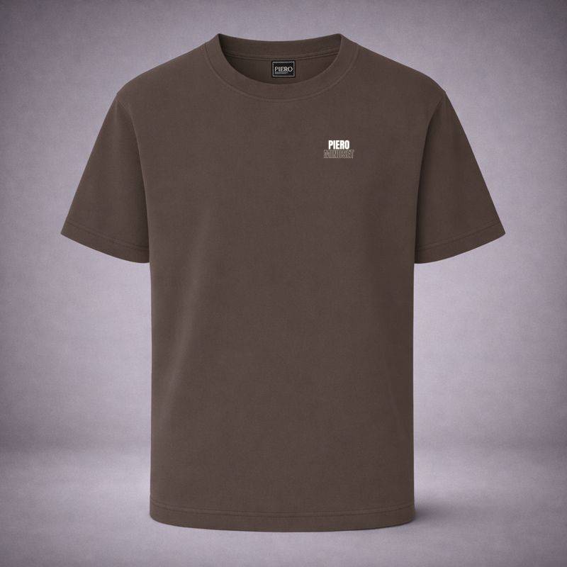“Mindset Bold Brown Tee” / PIERO – NOTHING LOUDER THAN FOCUS