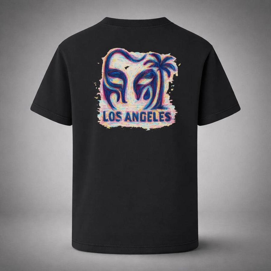 “LA Art Drop Black Tee” / PIERO – CANVAS STATE OF MIND