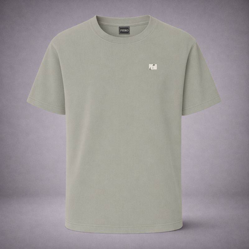 “Core Logo Eucalyptus Tee” / PIERO – ESSENTIAL PRESENCE