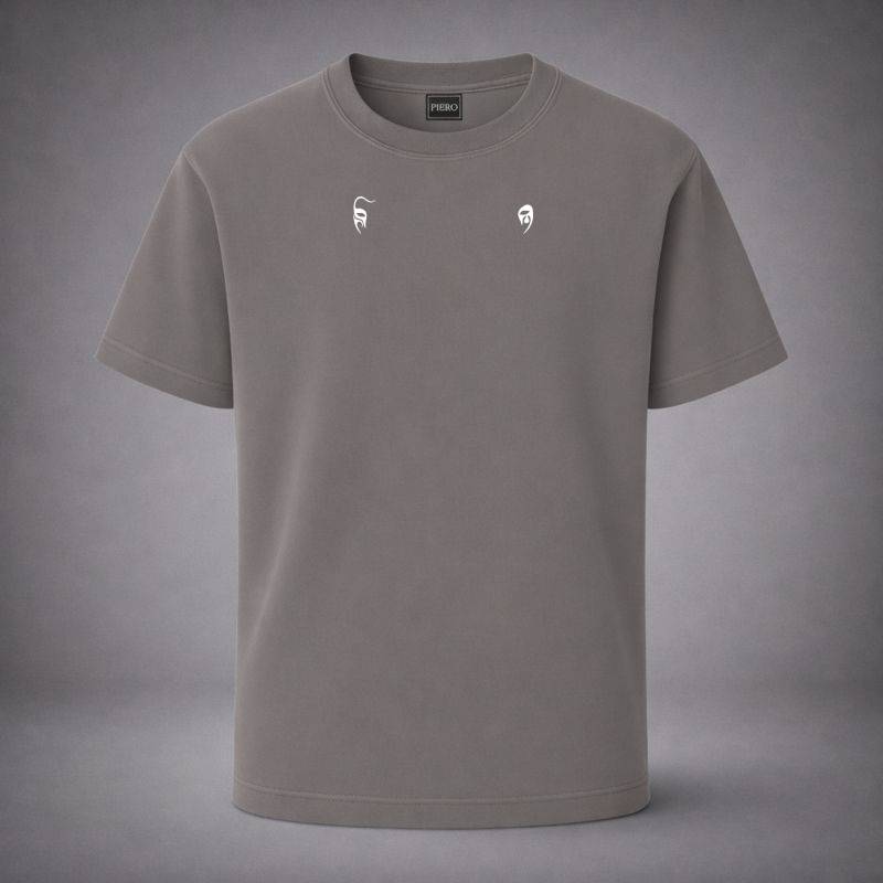 “Twin Mask Grey Tee” / PIERO – BALANCE & DUALITY