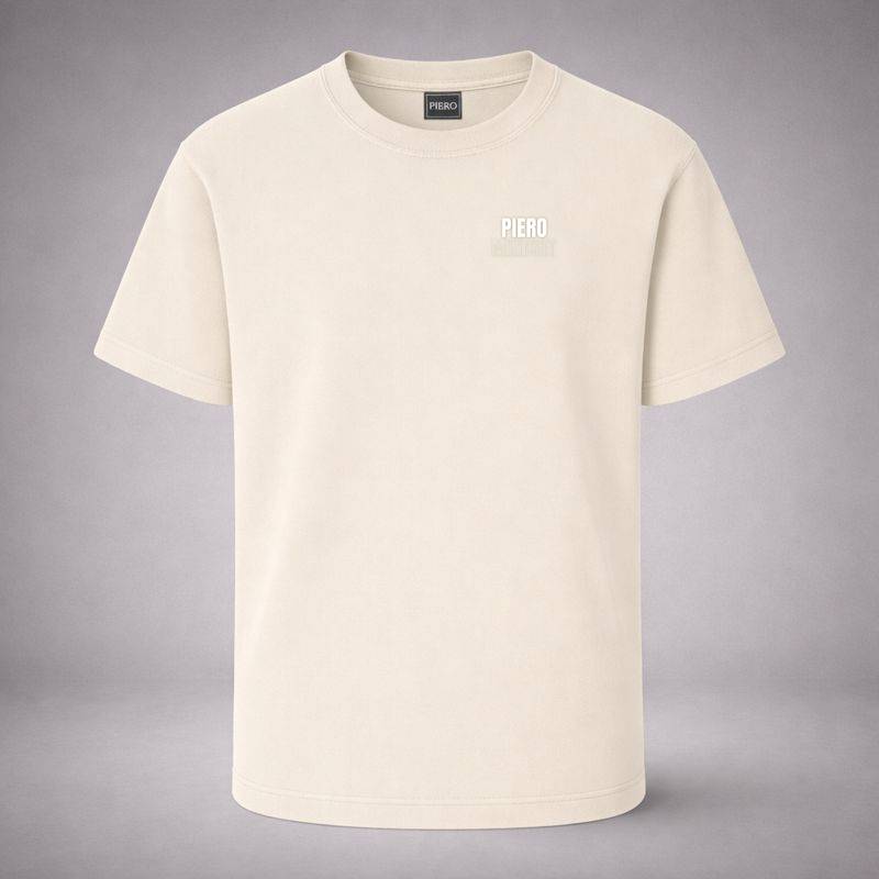 “Mindset Bold Ecru Tee” / PIERO – NOTHING LOUDER THAN FOCUS
