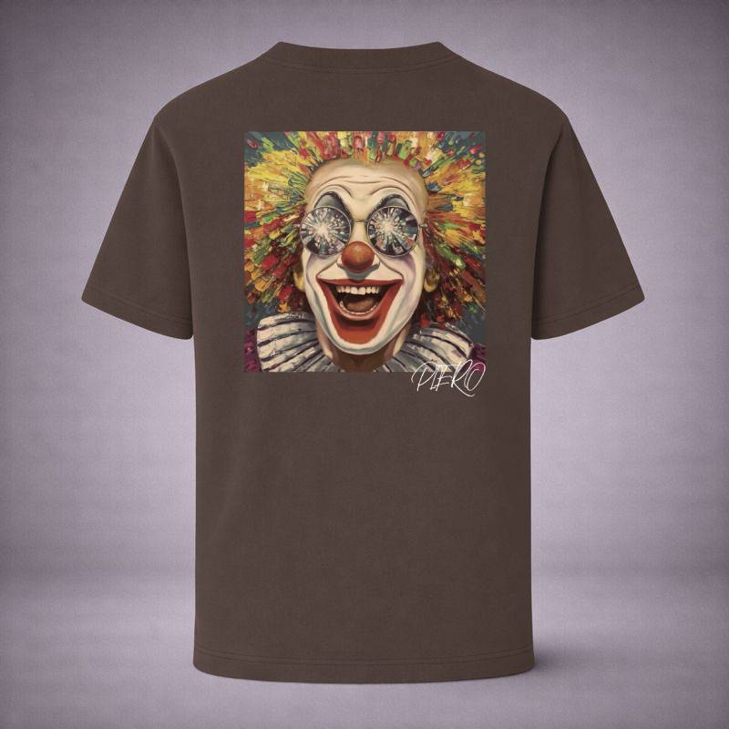 “Crazy Clown Brown Tee” / PIERO – CHAOS IN COLOR