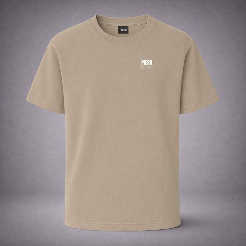 “Mindset Bold  Khaki Tee” / PIERO – NOTHING LOUDER THAN FOCUS