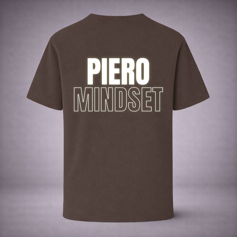 “Mindset Bold Brown Tee” / PIERO – NOTHING LOUDER THAN FOCUS