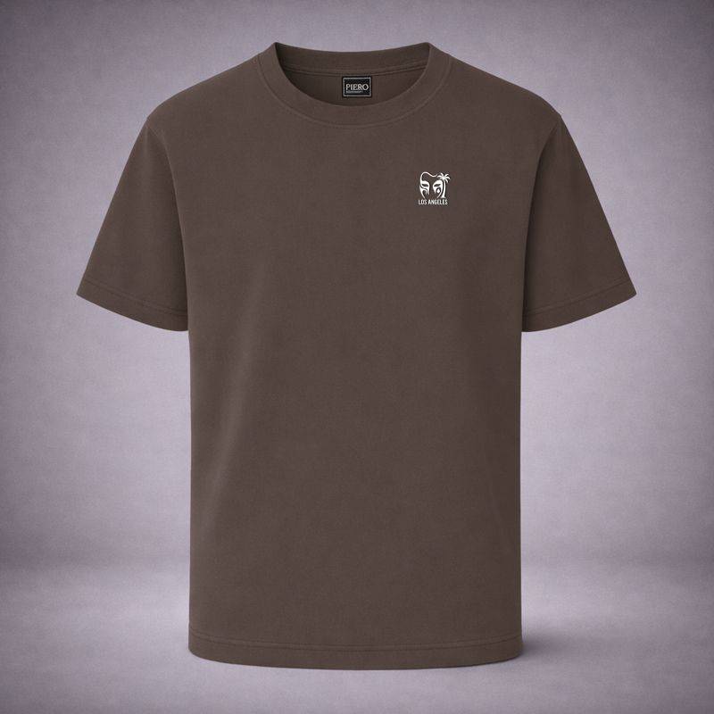 “LA Drop Brown Tee” / PIERO – COAST VISION