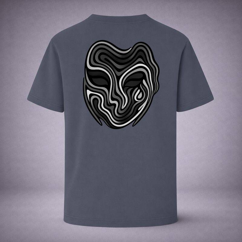“Waves of Identity Indigo Tee” / PIERO – DISTORT TO REVEAL