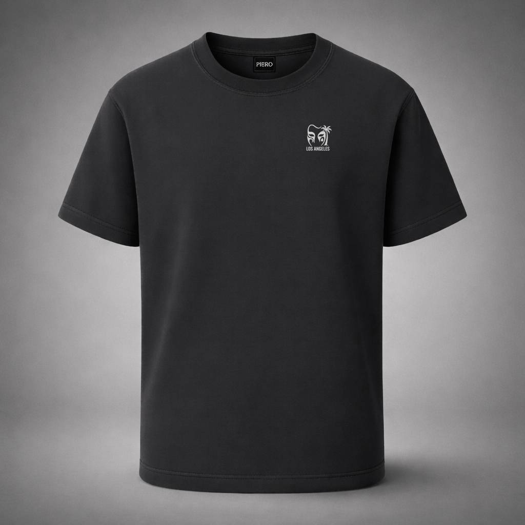 “LA Drop Black Tee” / PIERO – COAST VISION