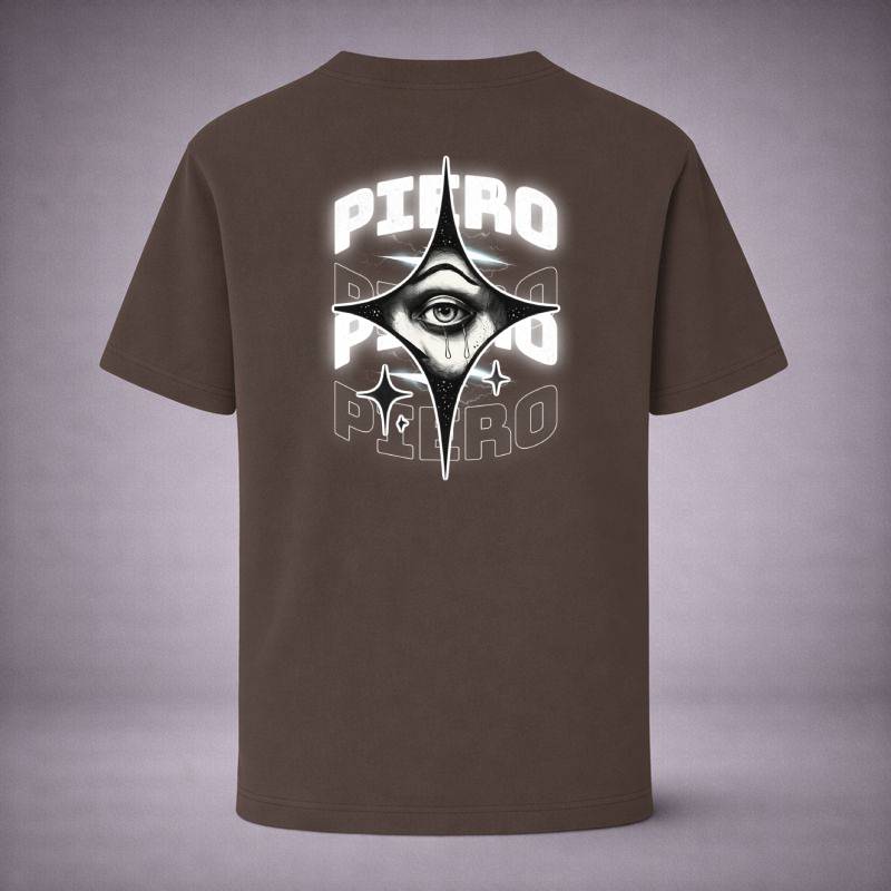 “The Eye Drop Brown Tee” / PIERO – LOOK DEEPER