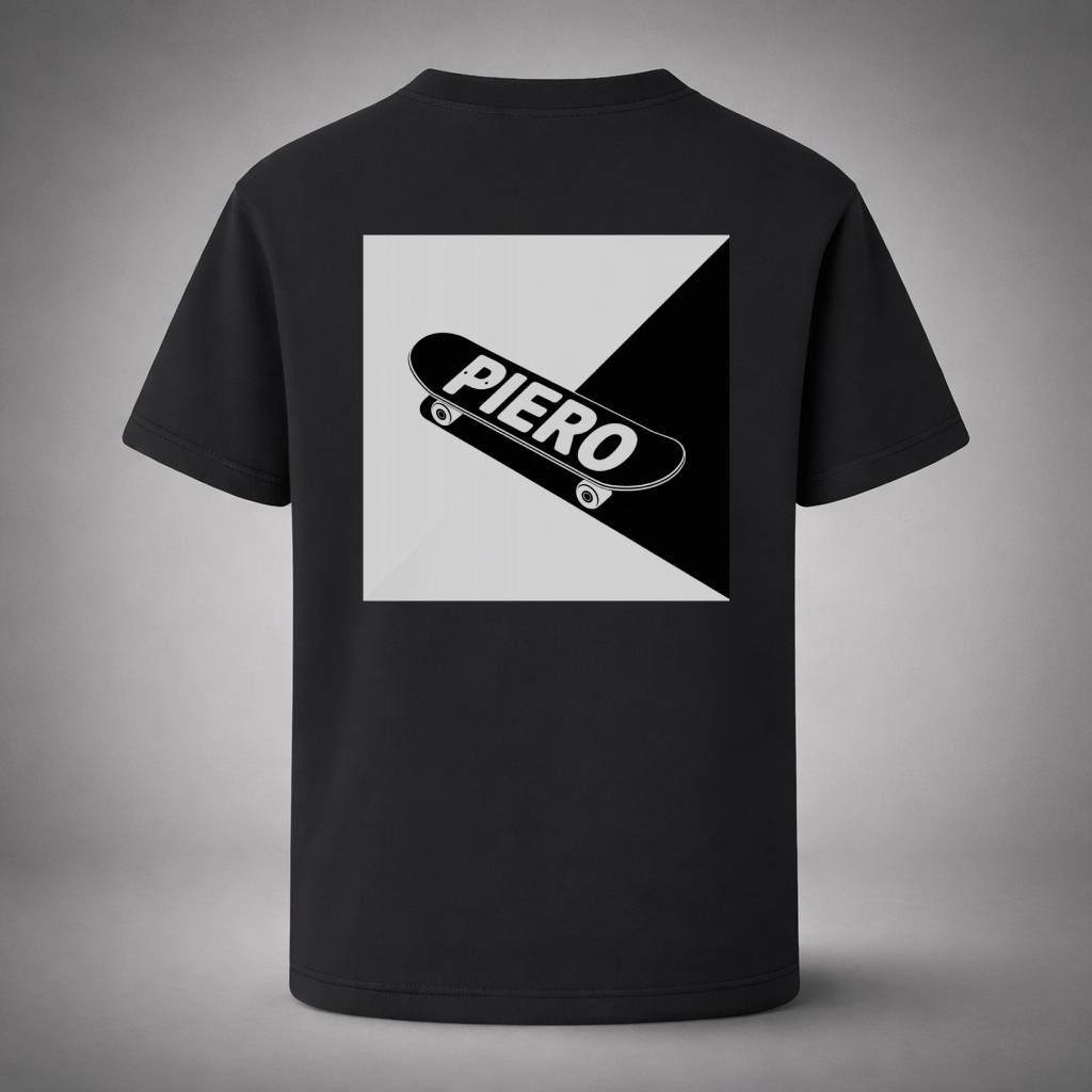 “Skate & Shadow Black Tee” / PIERO – STREET IN FOCUS