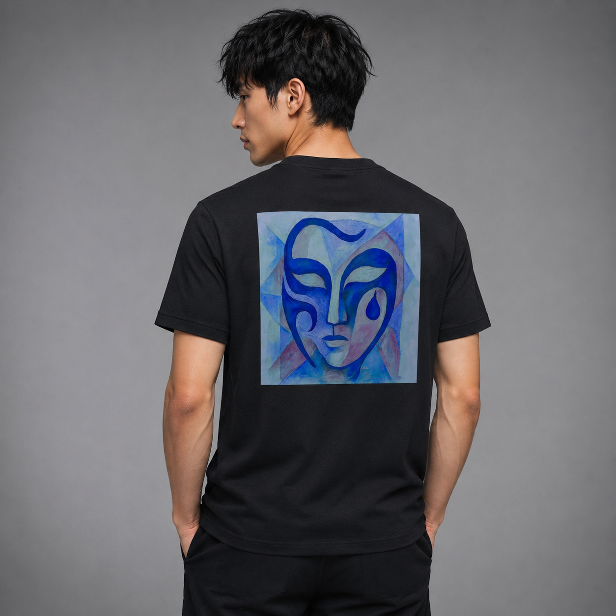 “Cubist Vision Black Tee” / PIERO – ART IN SILENCE