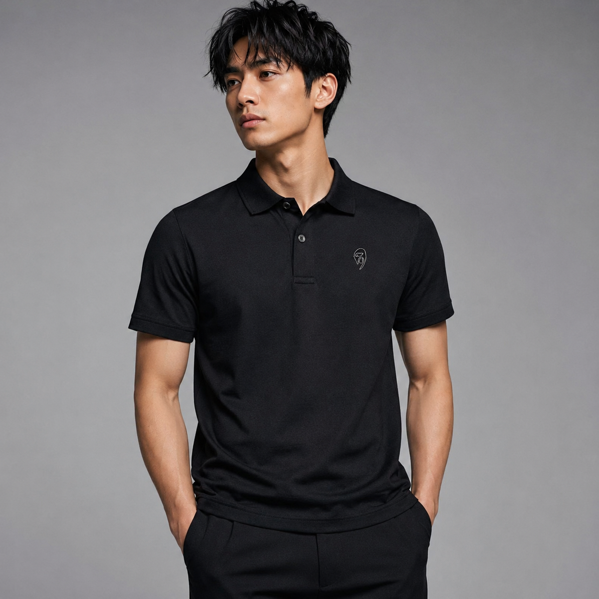 “Mono Mask Black Polo” / PIERO – FORMAL ATTITUDE. STREET CODE.